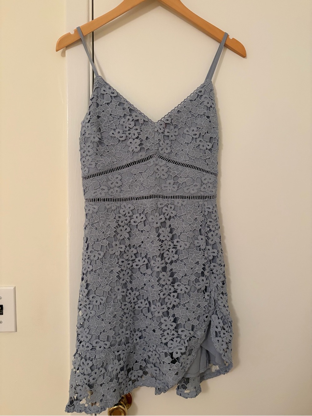 Abercrombie & Fitch Pale Blue Lace Mini Dress